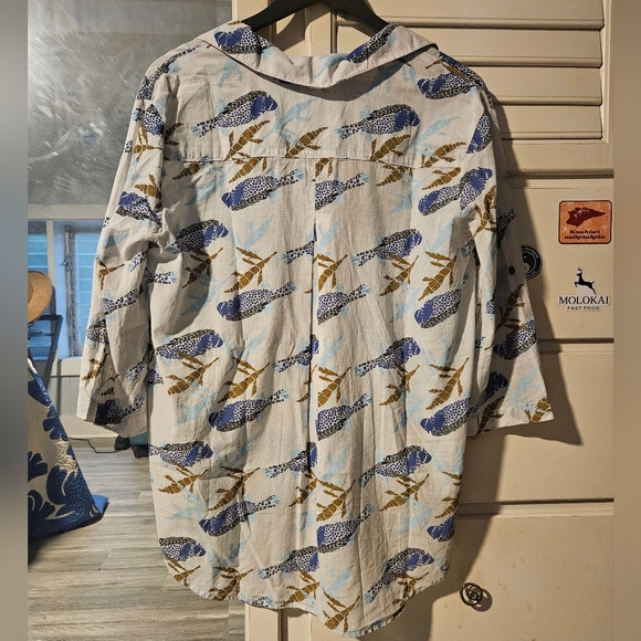 KEALOPIKO POP OVER TOP - SIZE SMALL - MOA PRINT - LIGHT GREY COLOR - Picture 4 of 4